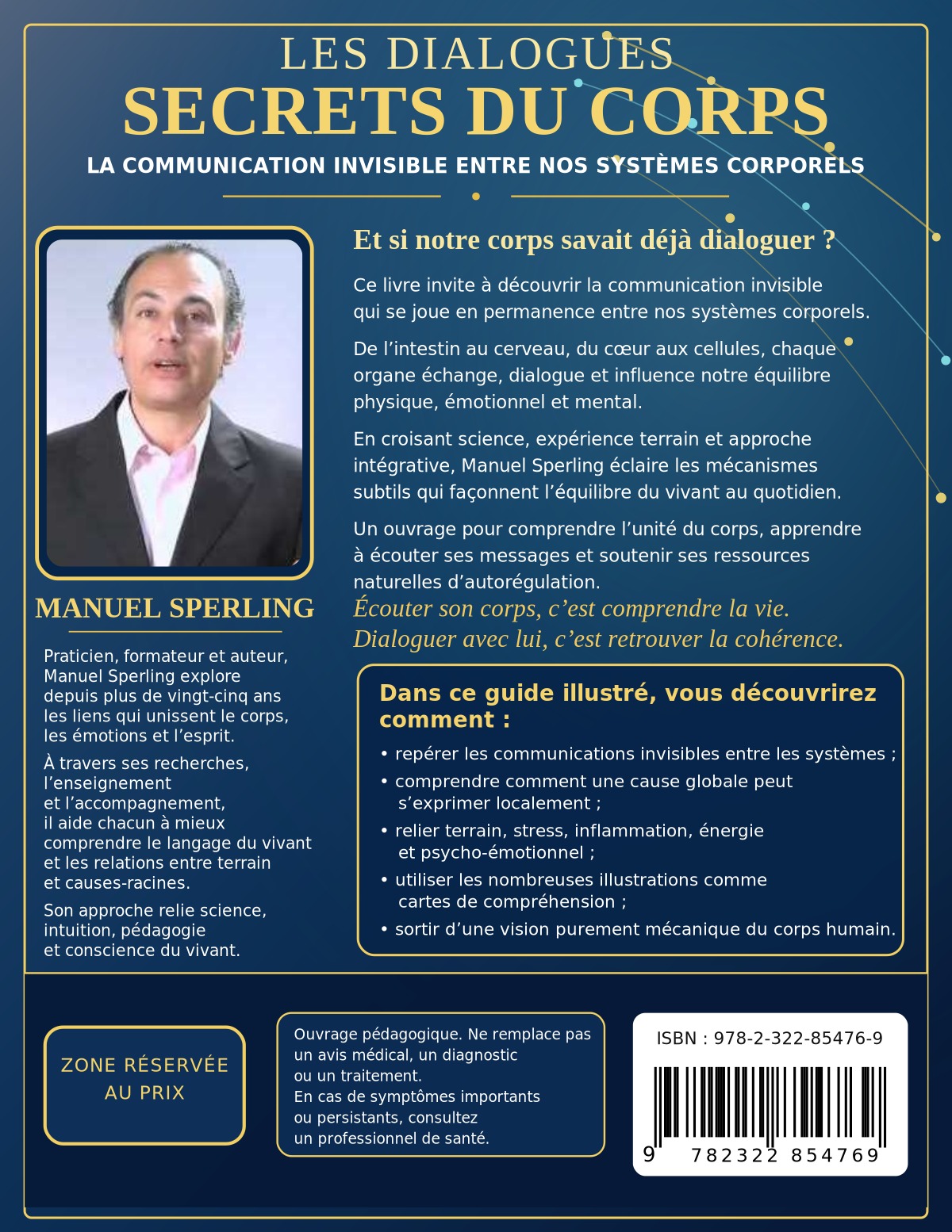 Quatrième de couverture française du livre Les Dialogues secrets du corps