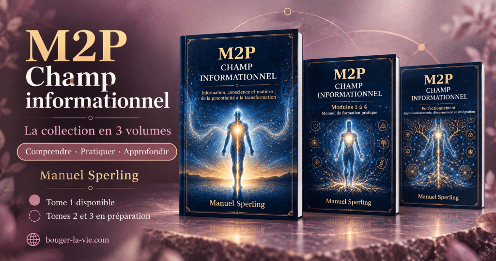 Collection M2P Champ informationnel de Manuel Sperling : les trois volumes, livre fondateur, manuel de formation pratique et perfectionnement.